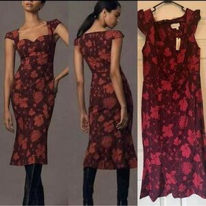 Anthropologie Maeve Cecily Fit and Flare Sweetheart Dress, NWT, size XL